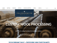Tablet Screenshot of frankenmuthwoolenmill.com